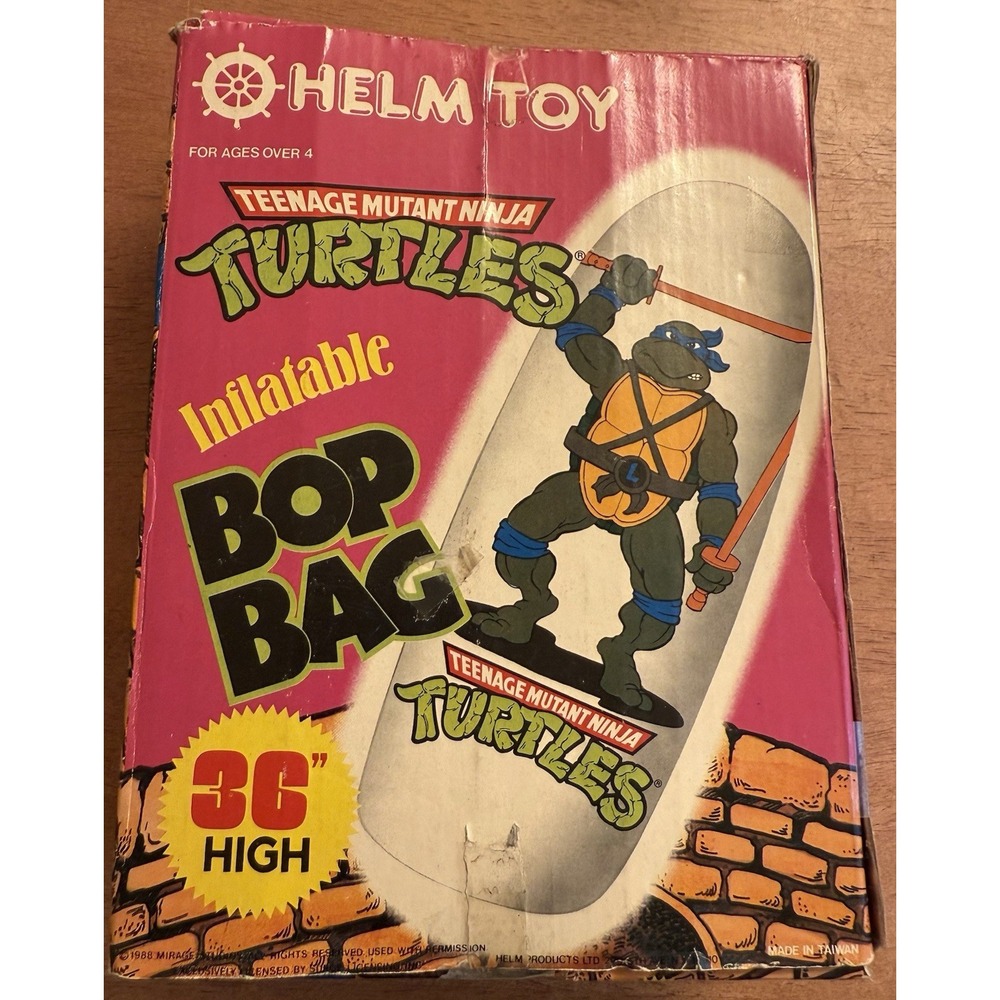 Teenage Mutant Ninja Turtles‎ Inflatable Bop Bag 36" 1988 Sealed VTG